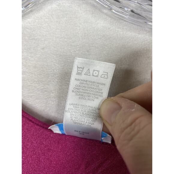 Vtg Vanity Fair Silky Nightgown Sz L Pink Nightie Sleeveless Satin V Neck - Picture 7 of 8